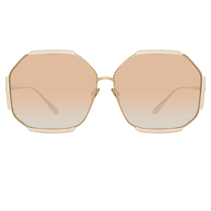 LINDA FARROW MARGOT HEXAGON SUNGLASSES 