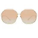 LINDA FARROW MARGOT HEXAGON SUNGLASSES 
