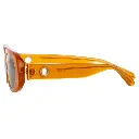 LINDA FARROW CARA OVAL SUNGLASSES 