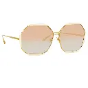 LINDA FARROW MARGOT HEXAGON SUNGLASSES 