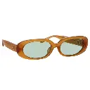 LINDA FARROW CARA OVAL SUNGLASSES 