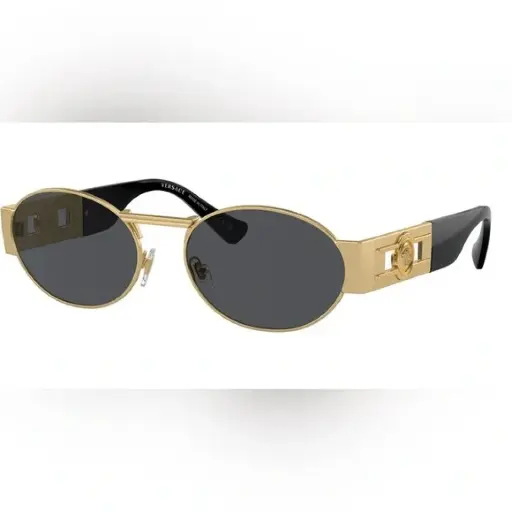 [VERSACE 2264 1002/87 56 <ALF724> 24] VERSACE - MEDUSA DECO OVAL SUNGLASSES  