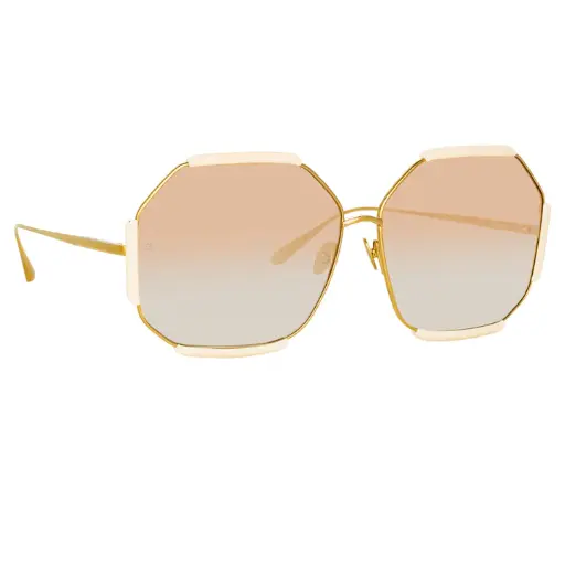 [LINDA_FARROW  Margot LF/1308/3 67  23] LINDA FARROW MARGOT HEXAGON SUNGLASSES 
